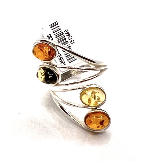 Anello Domar Donna Ambra in Argento Ambra AMBER-AN-4-280 - AMBER-AN-4-280